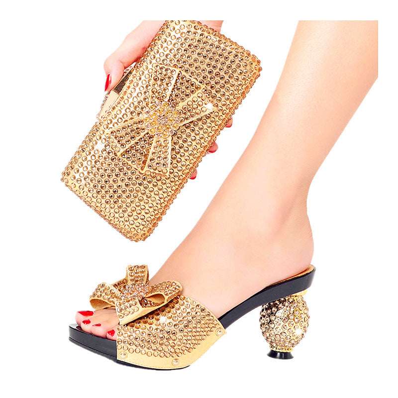 Rhinestone Shoes Plus Size Wedding The Dinner Party Wear - globaltradeleader