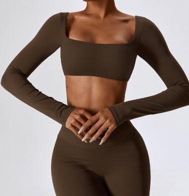 Long Sleeve Yoga Wear Outdoor Running Exercise T-shirt - globaltradeleader