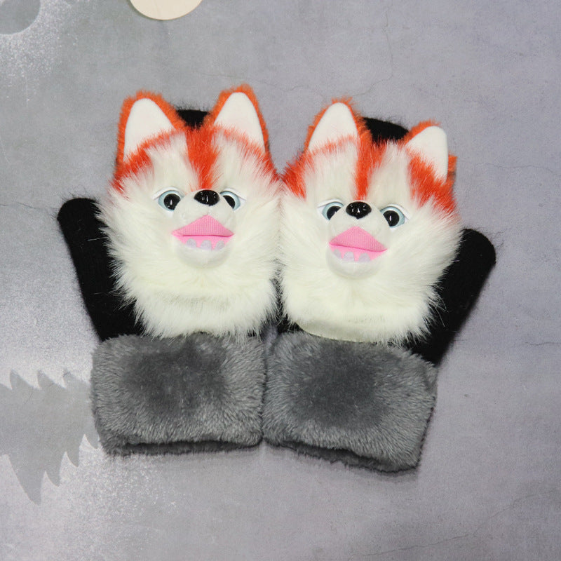 Winter Women's Plush Cartoon Animal Gloves - globaltradeleader