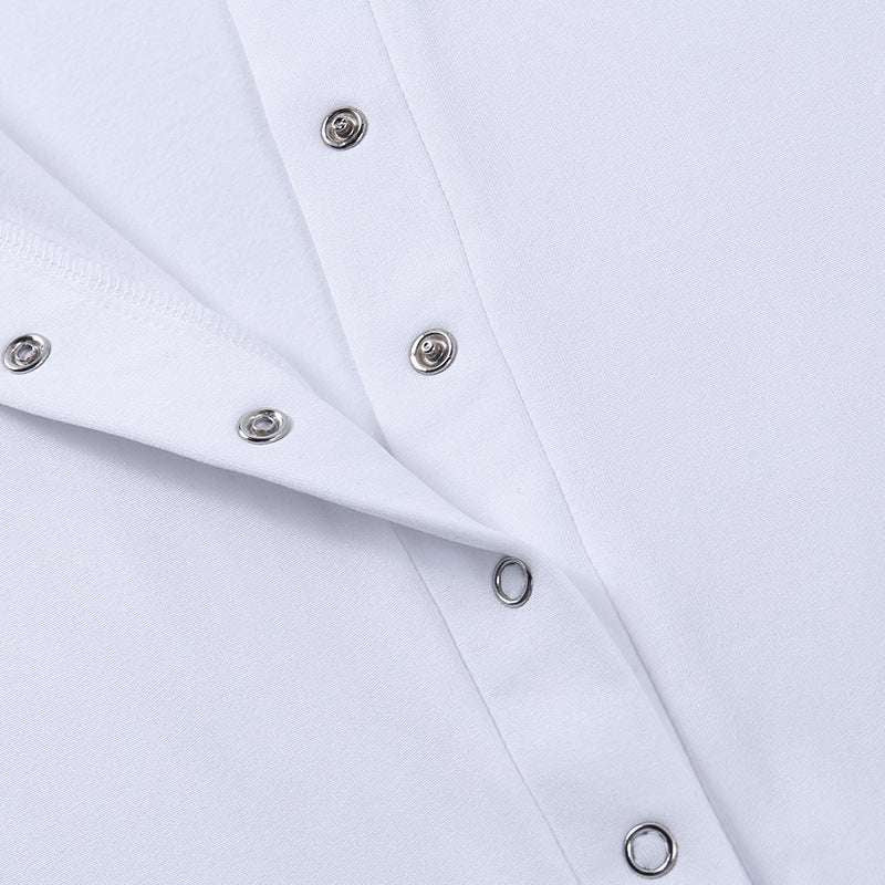 Women's Fashionable Temperament Polo Collar Half Button Slim-fit Long-sleeved Jumpsuit - globaltradeleader