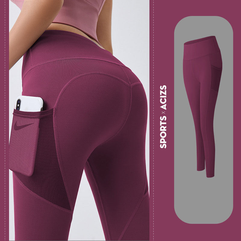 Yoga Pants Women With Pocket Leggings Sport Girl Gym Leggings Women Tummy Control Jogging Tights Female Fitness Pants - globaltradeleader