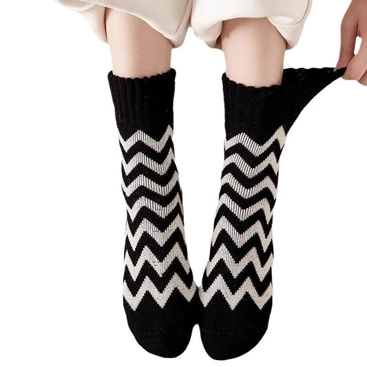 Thick Female Winter Fleece Lined Snow Warm Floor Socks - globaltradeleader