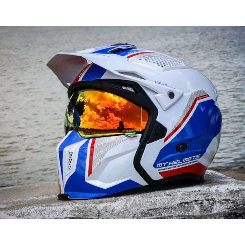 Spain MT Street Fighter Lens Black Tea Night Vision Anti-fog Combination