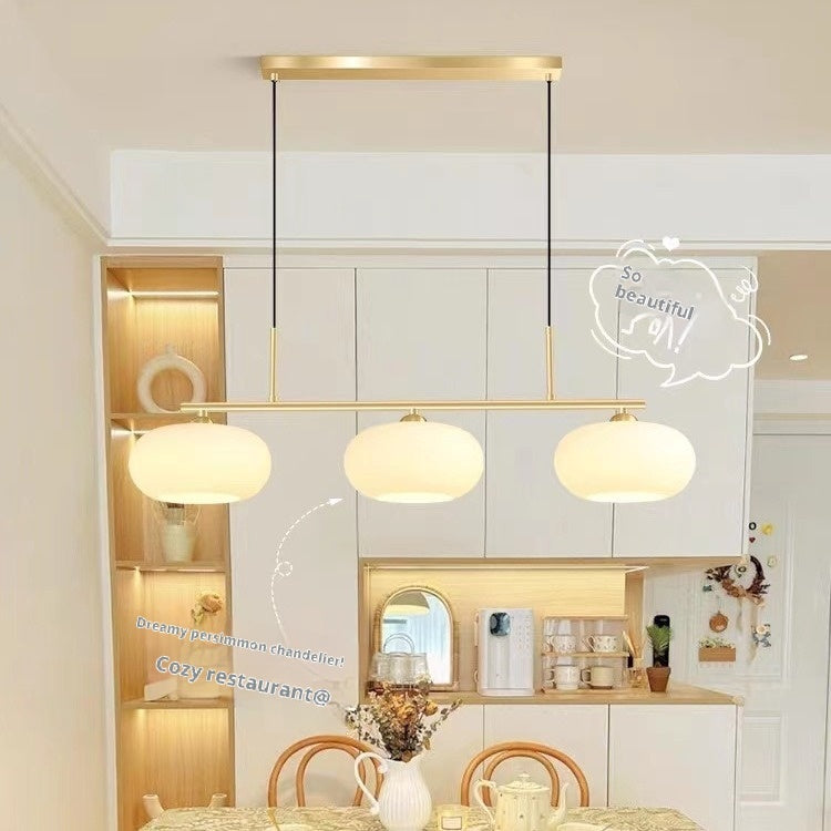 Simple Modern Bedroom Light Cream Style Persimmon Chandelier - globaltradeleader