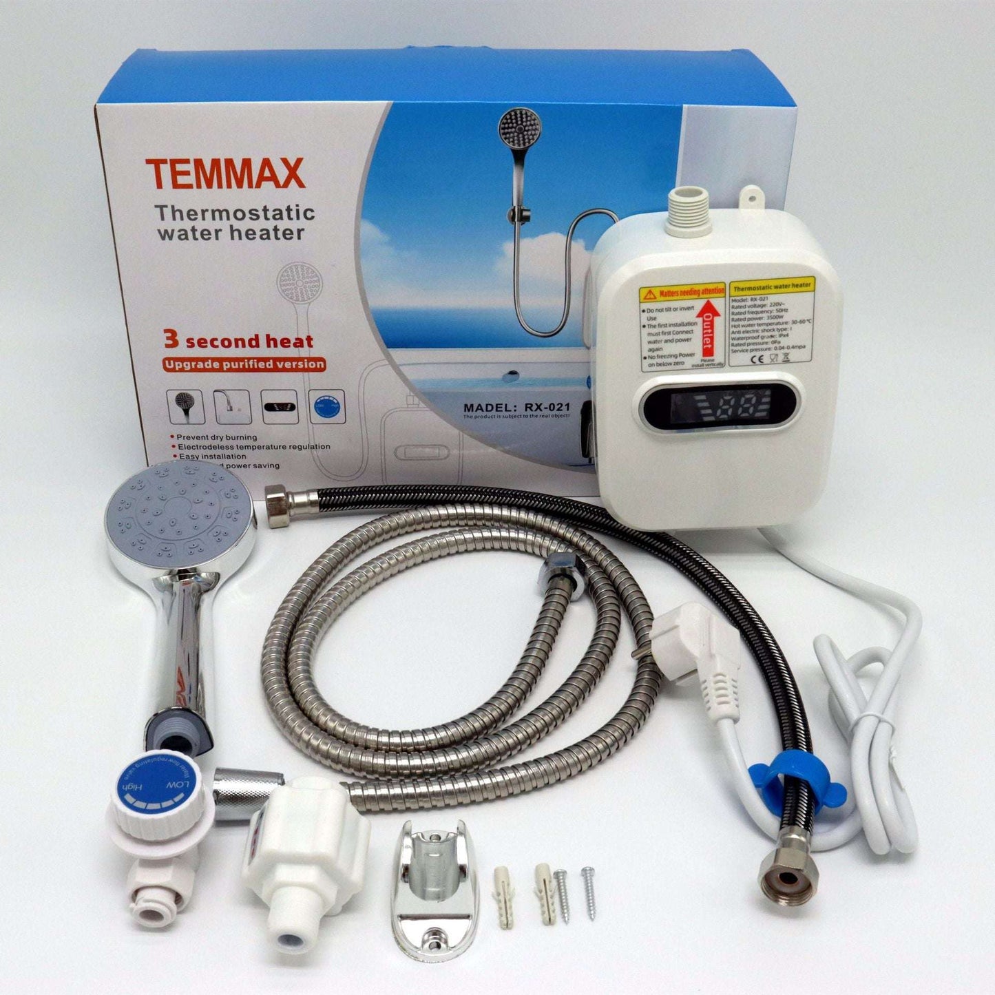 Electric Water Heater Mini Small Thermostatic Shower Set