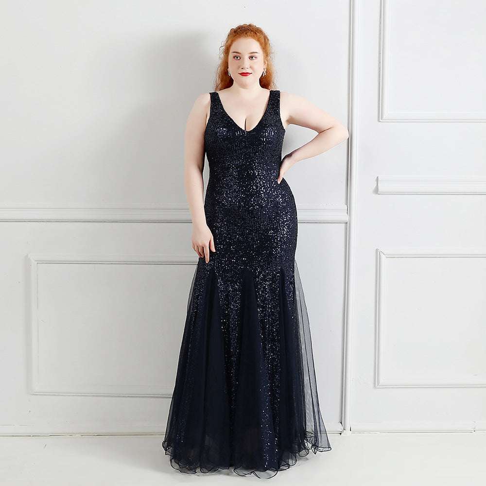 Fat Size Fat Beauty Costume Banquet Evening Dress - globaltradeleader