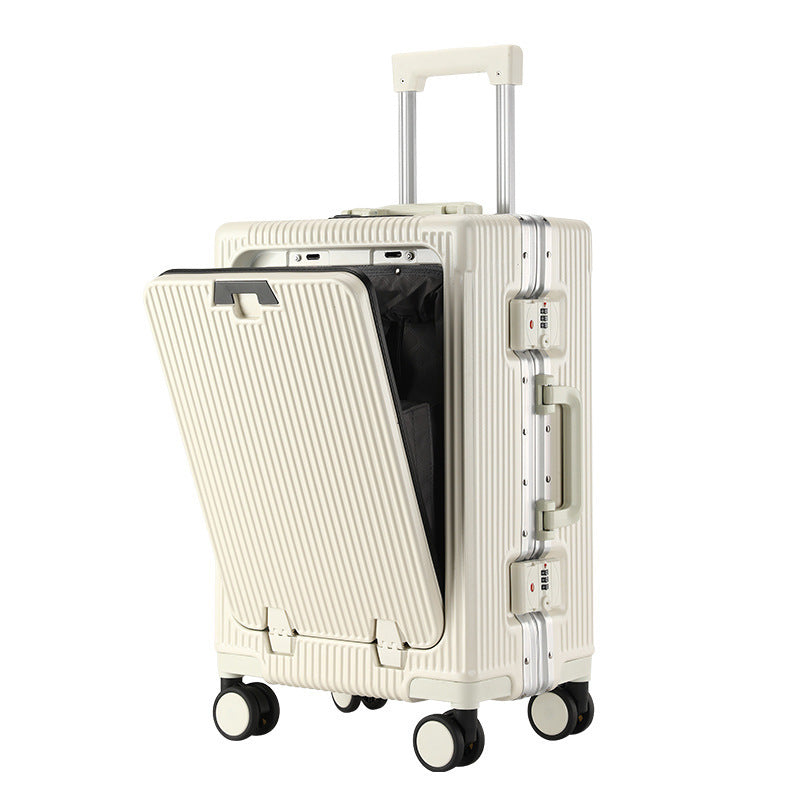 Trolley Aluminum Frame Large Capacity Front Opening Luggage - globaltradeleader