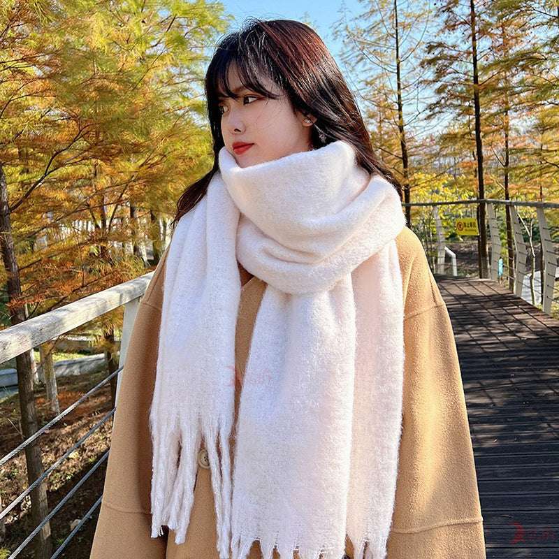 Soft And Warm Tassel Rectangular Scarf Shawl