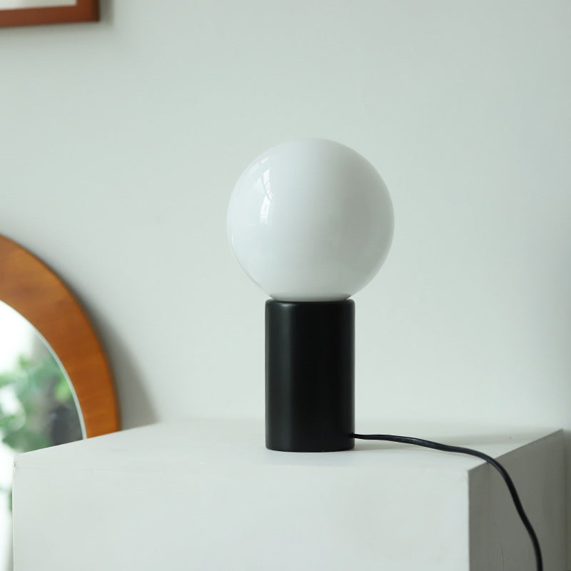 Retro Solid Wood Glass Ins Table Lamp Bedroom Bedside Lamp - globaltradeleader