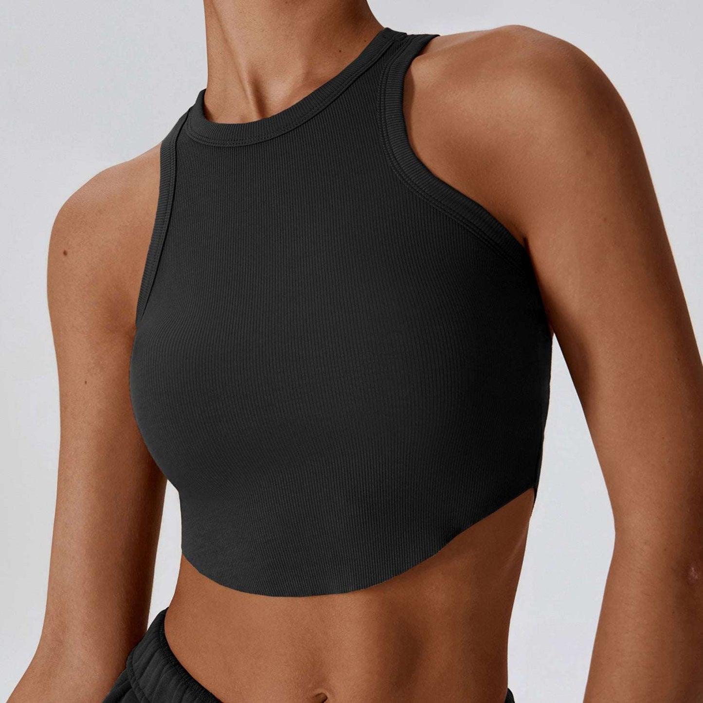 Tight Back Yoga Clothes Breathable Sports I-shaped T-shirt Inner Match Sleeveless - globaltradeleader