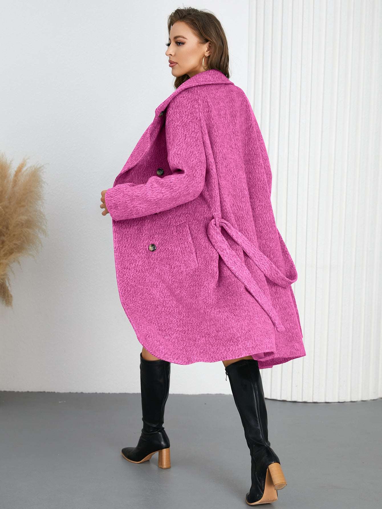 Solid Color Woolen Coat Warm Thickened - globaltradeleader
