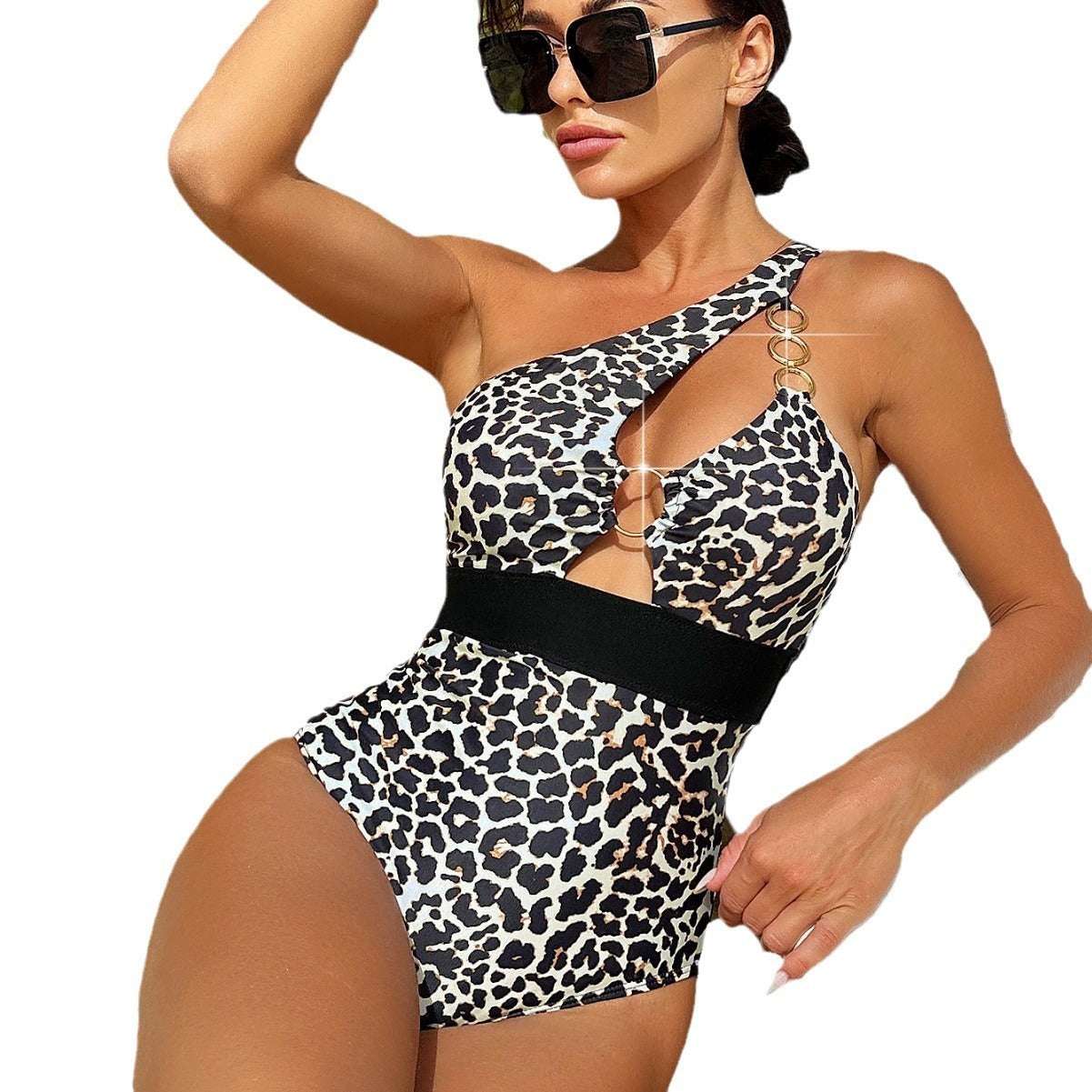 Women's Black And White Spots Printed Bikini - globaltradeleader