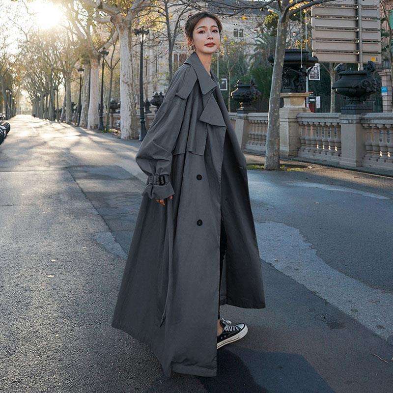 Ladies Fashion Over The Knee Loose Overcoat Jacket - globaltradeleader