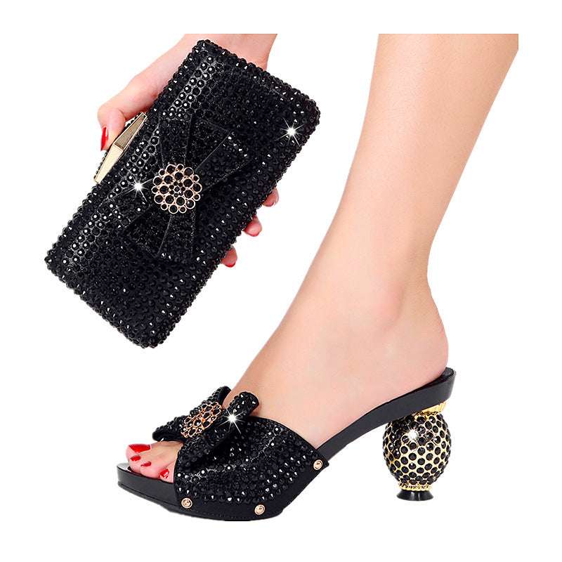 Rhinestone Shoes Plus Size Wedding The Dinner Party Wear - globaltradeleader