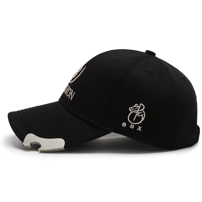 Bottle Opener Function Sunshade Sunscreen Baseball Hat Gold Thread Embroidery - globaltradeleader