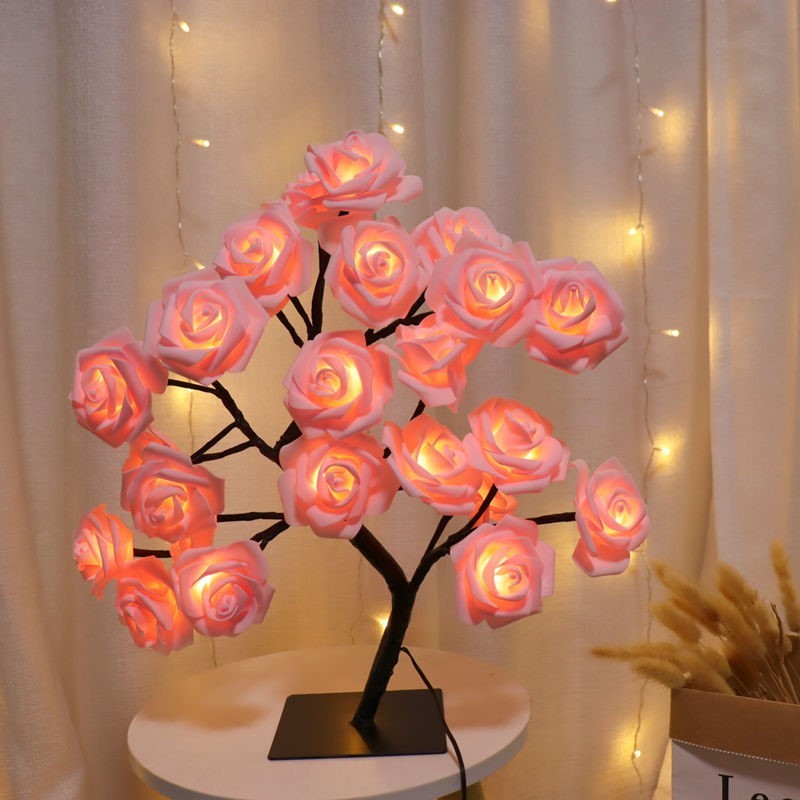 Bedroom Room Rose Tree Lamp Decoration - globaltradeleader