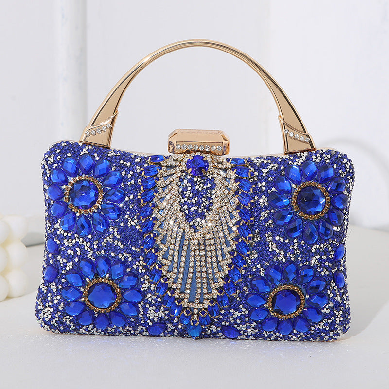 New Metal Handheld Handmade Diamond Inlaid Dinner Bag - globaltradeleader