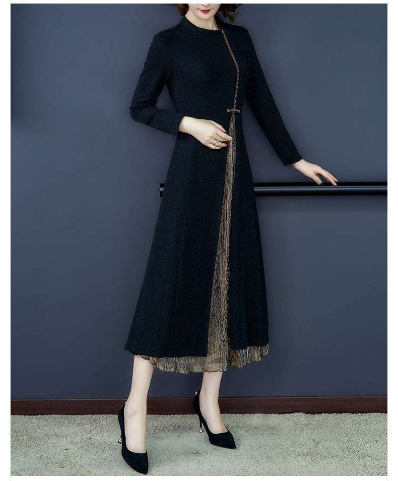 Improved Version Of Cheongsam Dress, Long-sleeved Dress