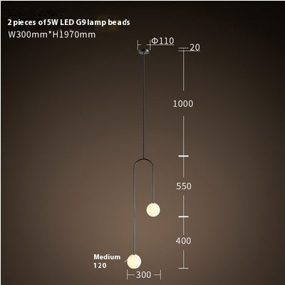 Minimalist Creative Glass Ball Candle Chandelier - globaltradeleader