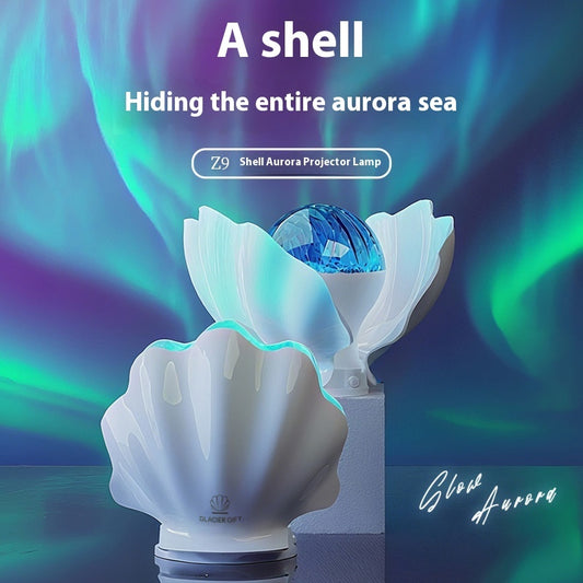 Atmosphere Shell Bedroom Aurora Dream High Sense Colorful Projection Lamp - globaltradeleader