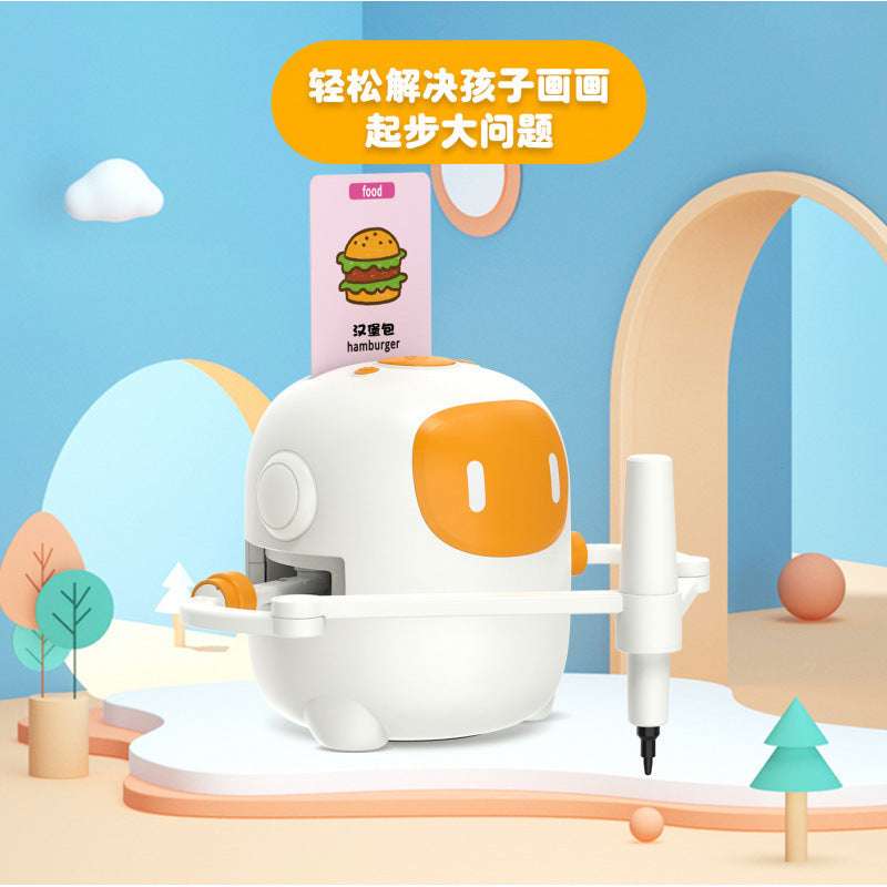 Blue Color Intelligent Child Drawing Robot - globaltradeleader