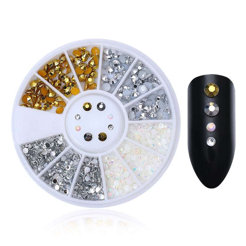 Nail Disc Ornament Nail Crystal Electroplating Rivet Metal