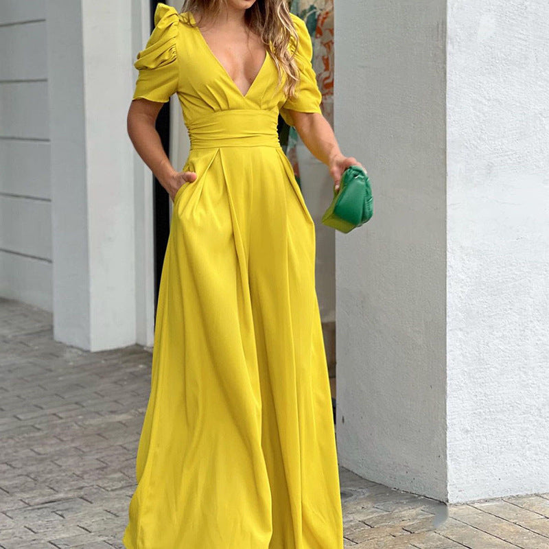 Fashion Elegant Plus Size Wide Legs Jumpsuit - globaltradeleader