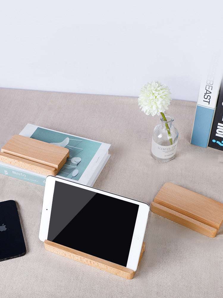 Compatible with Apple, Solid Wood Desktop Mobile Phone Holder Tablet Universal Ipad Holder