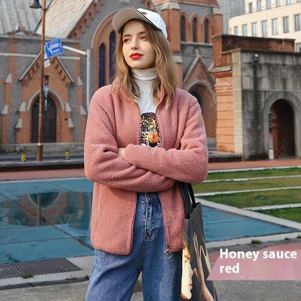 New Autumn And Winter Imitation Lamb Wool Polar Fleece Short Coat - globaltradeleader