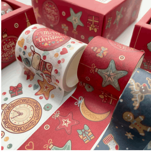 Christmas Tent And Paper Sticker Tape Materials