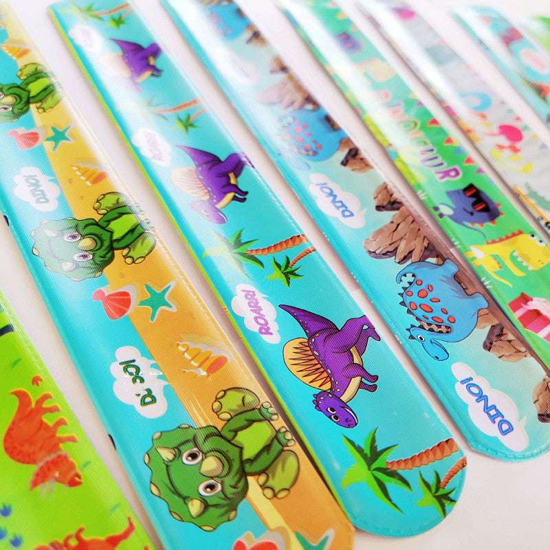 Children's Birthday Cartoon Dinosaur Party Slap Ring Wrist Band