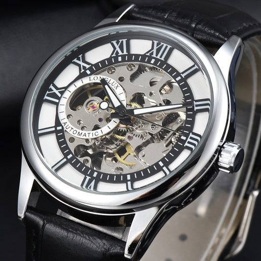 Men's Mechanical Watch Roman Scale Waterproof Fashion Business - globaltradeleader