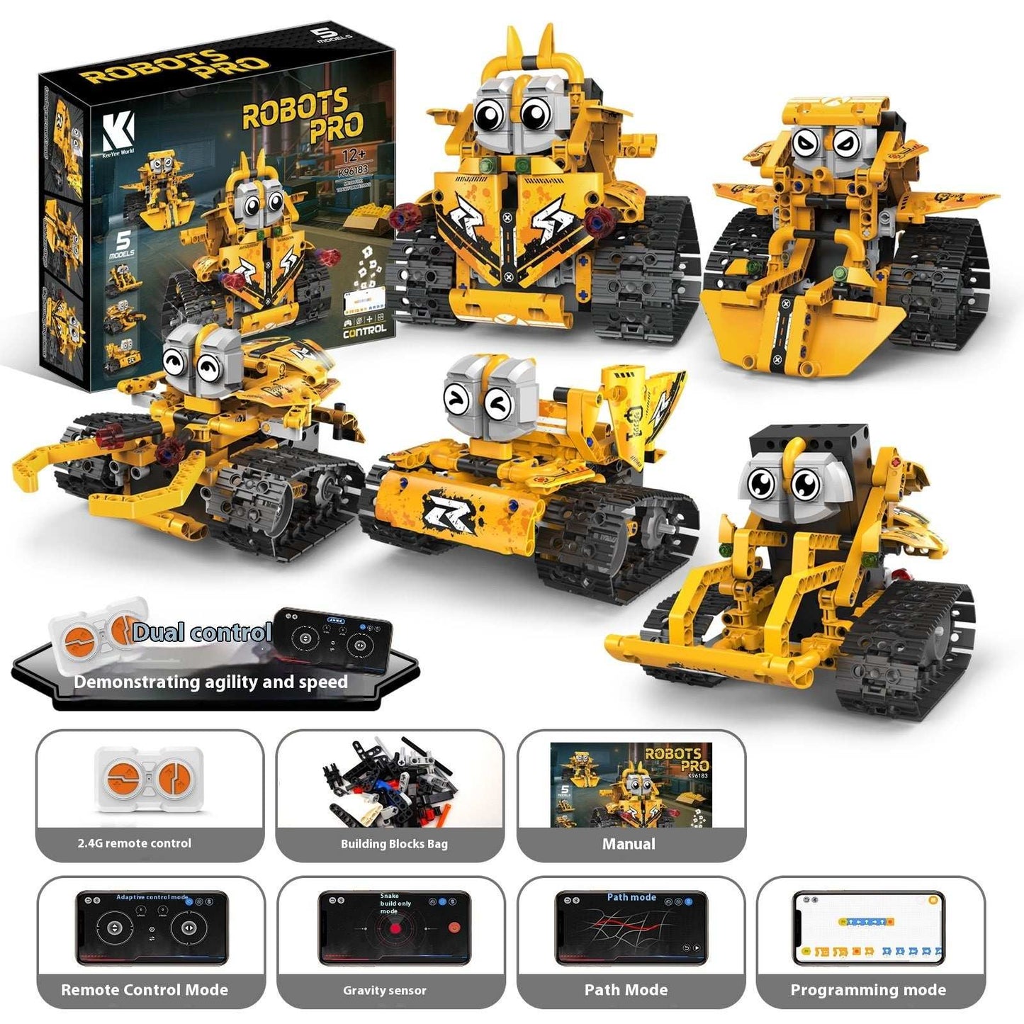 Programming Robot Electric Building Blocks Remote Control Car Toys - globaltradeleader