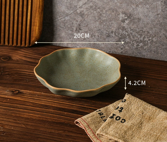 Retro Dish Plate Household Ceramic Bowl - globaltradeleader