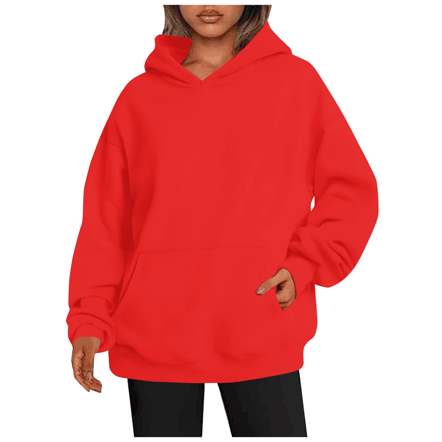 Women's Hoodies With Pockets Fashion Solid Sweatshirt Oversized Hooded Sweater Womens Clothing - globaltradeleader