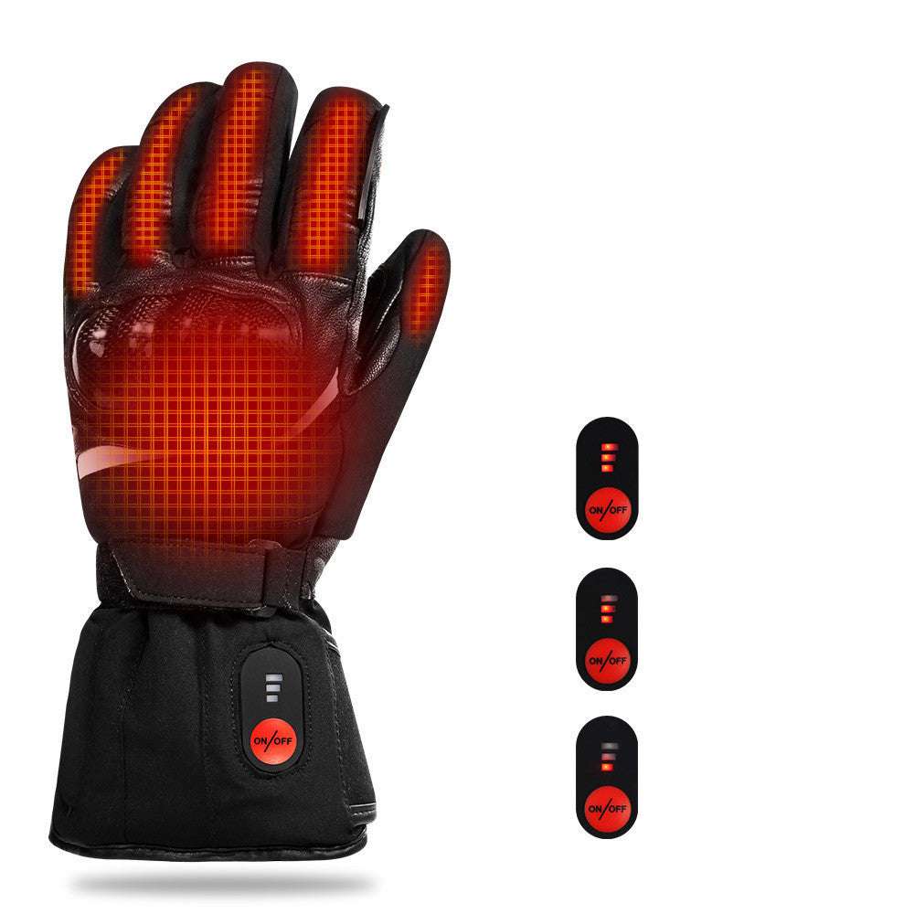 Autumn And Winter Warm Motorcycle Riding Gloves Lithium Battery Heating - globaltradeleader