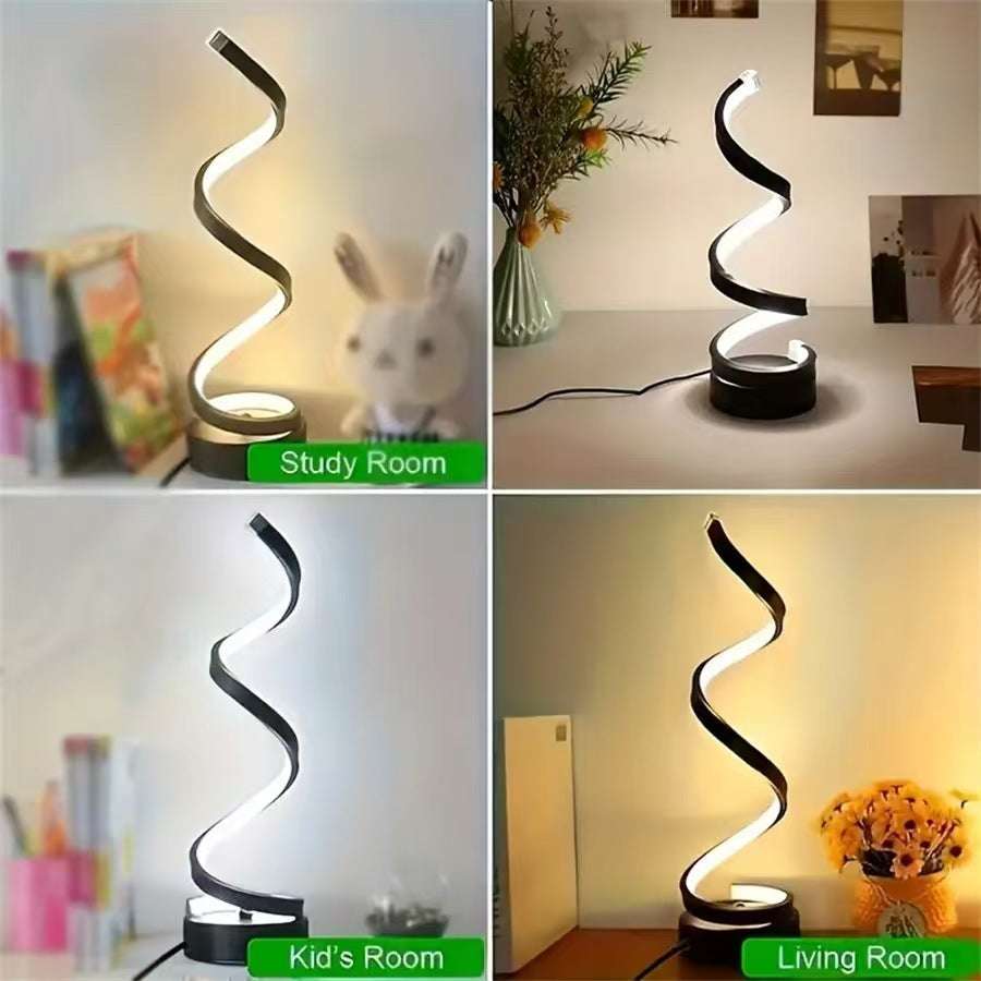 USB Powered Spiral Desk Lamp Simple And Adjustable LED Desk Lamp - globaltradeleader