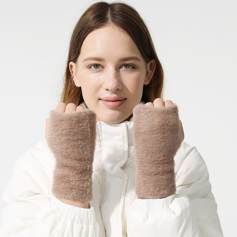 Winter Warm Half Finger Knitted Gloves