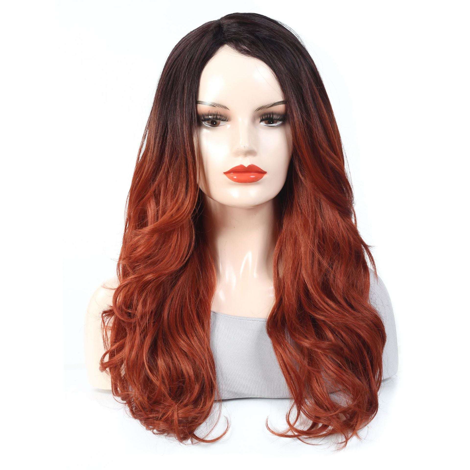 New Fashion Temperament Wig Chemical Fiber Front Lace Long Curly