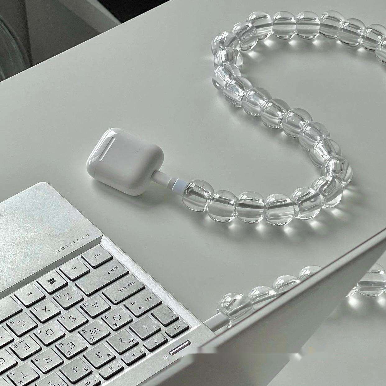 Transparent Bead Mobile Phone Data Cable