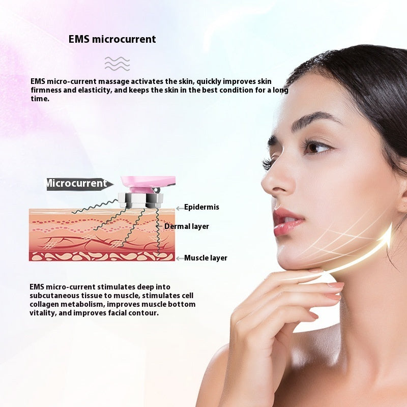 Household Color Light Beauty Instrument Micro-current Facial Massage Cleaning - globaltradeleader