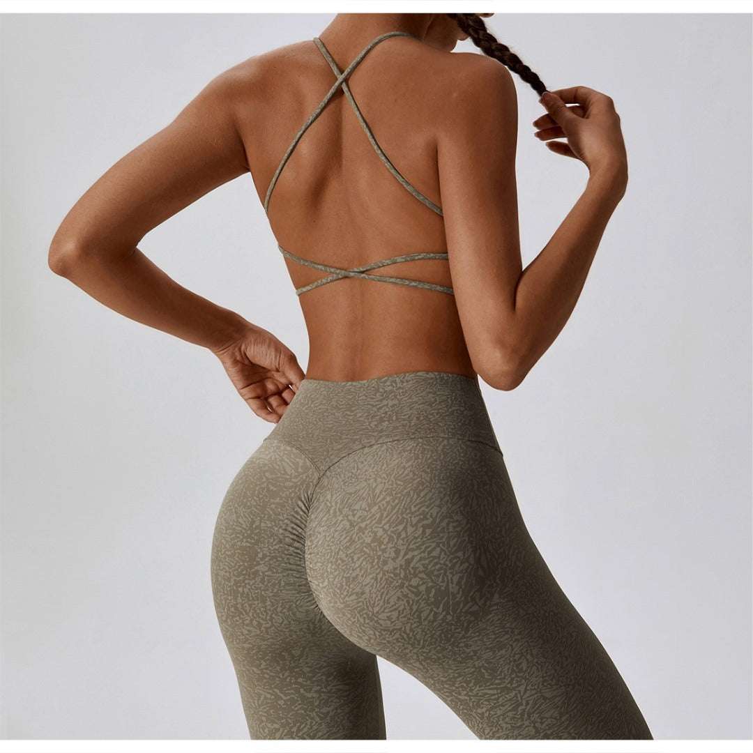 Belly Contracting Hip Lifting Running Sports Quick-drying Camouflage Printing Nude Feel High Waist Yoga Pants - globaltradeleader