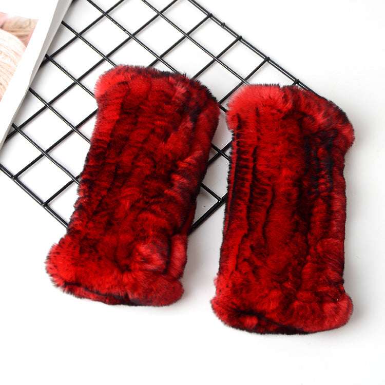Autumn And Winter Warm Thickening Female Student Writing Knitted Gloves - globaltradeleader