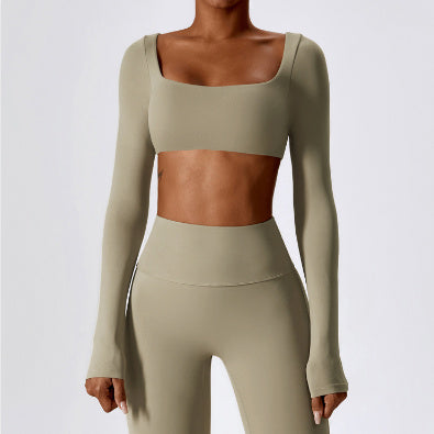 Long Sleeve Yoga Wear Outdoor Running Exercise T-shirt - globaltradeleader