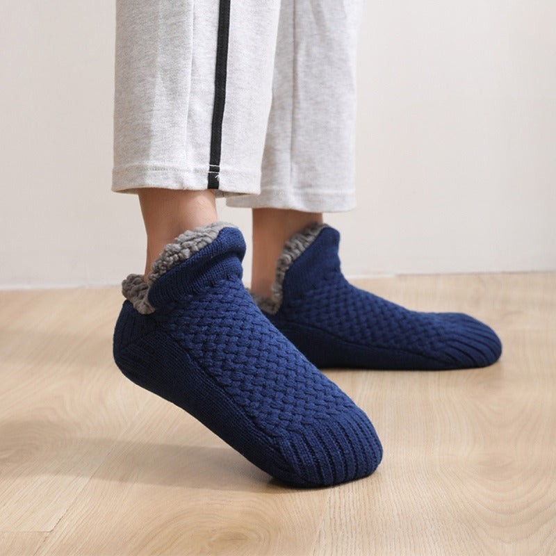 Twisted Winter Foot Fleece-lined Thickened Room Socks - globaltradeleader