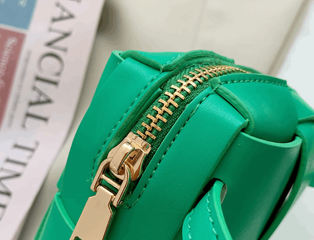 Avocado Green Fanny Pack With Square Plaid Braid Bag