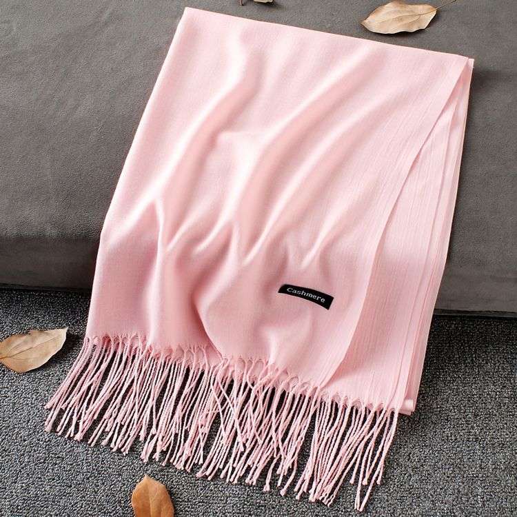 Fashion Simple Solid Color Tassel Scarf Shawl