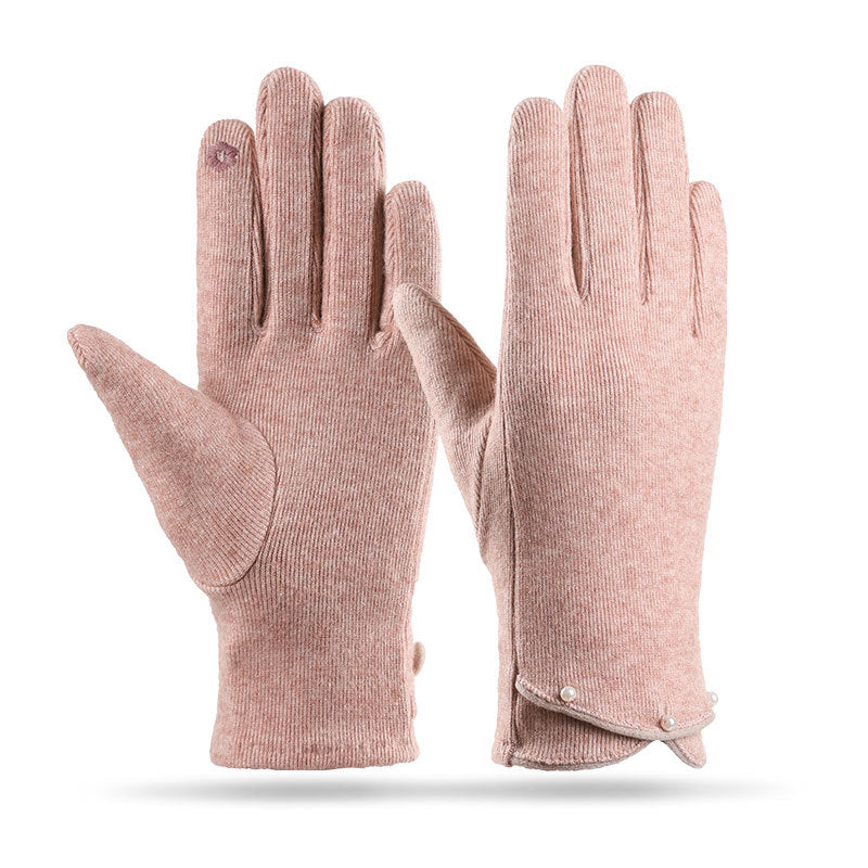 Thickened Thermal Knitting Gloves For Women Autumn And Winter