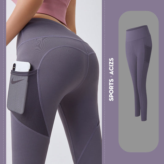 Yoga Pants Women With Pocket Leggings Sport Girl Gym Leggings Women Tummy Control Jogging Tights Female Fitness Pants - globaltradeleader