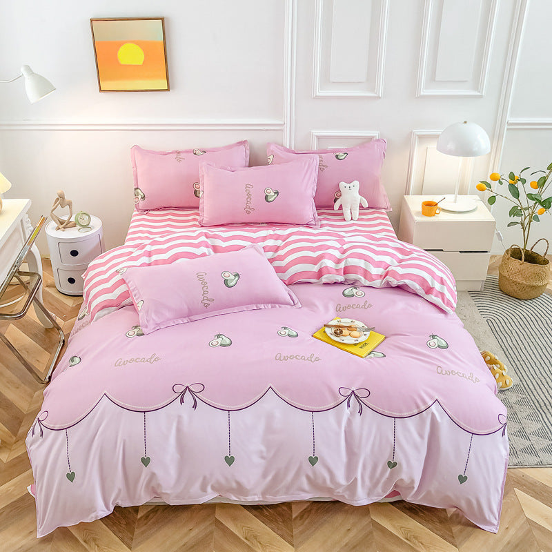 Cashmere Four-piece Brushed Quilt Cover Sheets - globaltradeleader